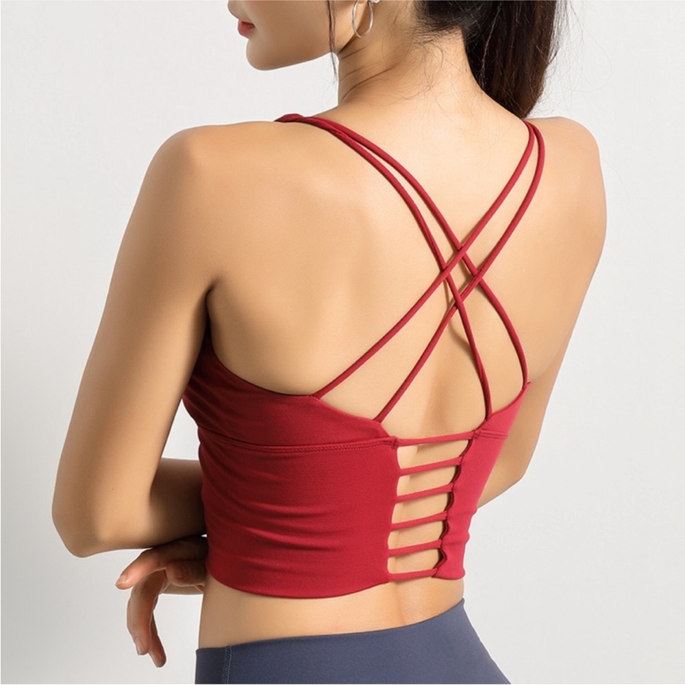Red Racerback Sports Bra